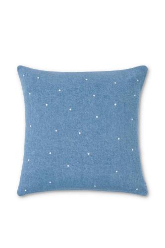 Coincasa διακοσμητικό μαξιλάρι denim με πουά σχέδιο 45 x 45 cm - 007357628 Μπλε Ανοιχτό